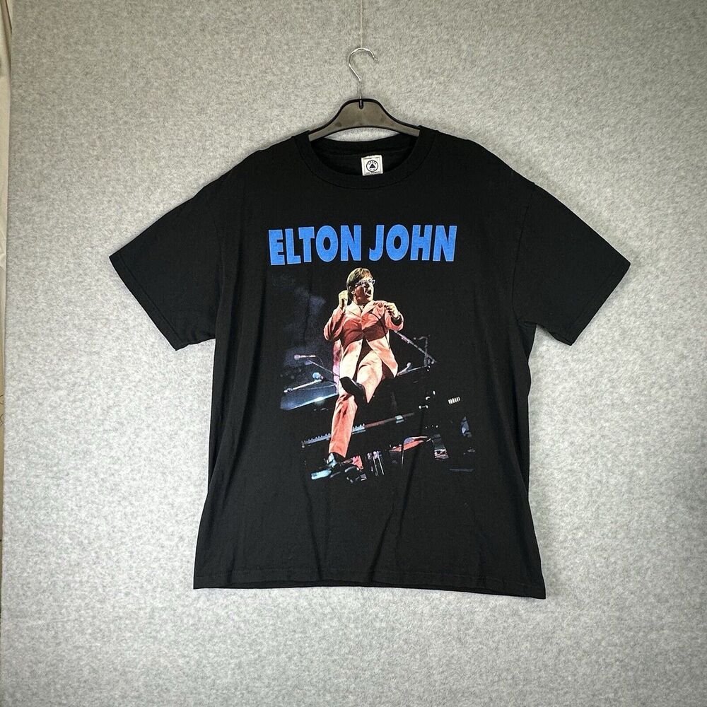 Vintage Elton John Eight City Tour T-Shirt 1997 Size L Double Sided Great Shape